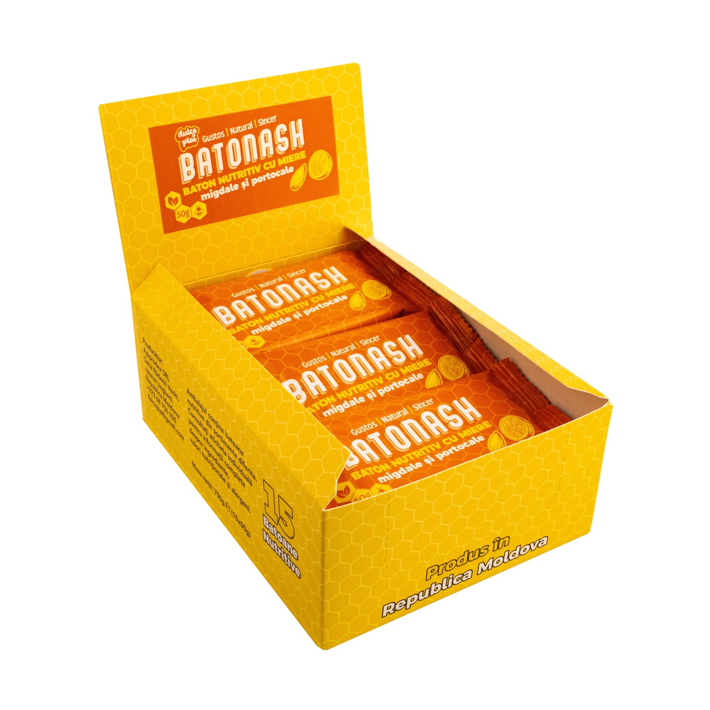 Baton nutritiv BATONASH Migdale & Portocale