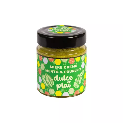 Miere Cremă, Mentă & Eucalipt DULCE PLAI 200g